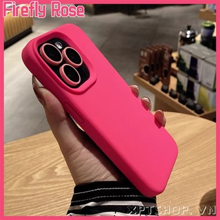 Ốp điện thoại silicon lỏng màu hồng Firefly đơn giản cho iPhone 17ProMax 16Plus 15ProMax 14 13 12 11 Pro Max Bảo hiểm toàn diện Vỏ mềm bảo vệ chống sốc