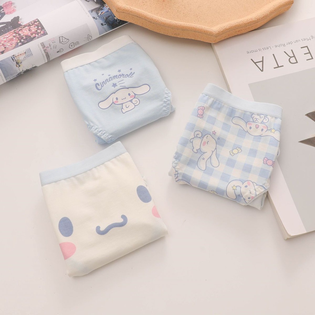 Quần Lót Modal Mềm Mại Không Đường May In Họa Tiết Kuromi Nhật Bản Dễ Thương Cho Nữ