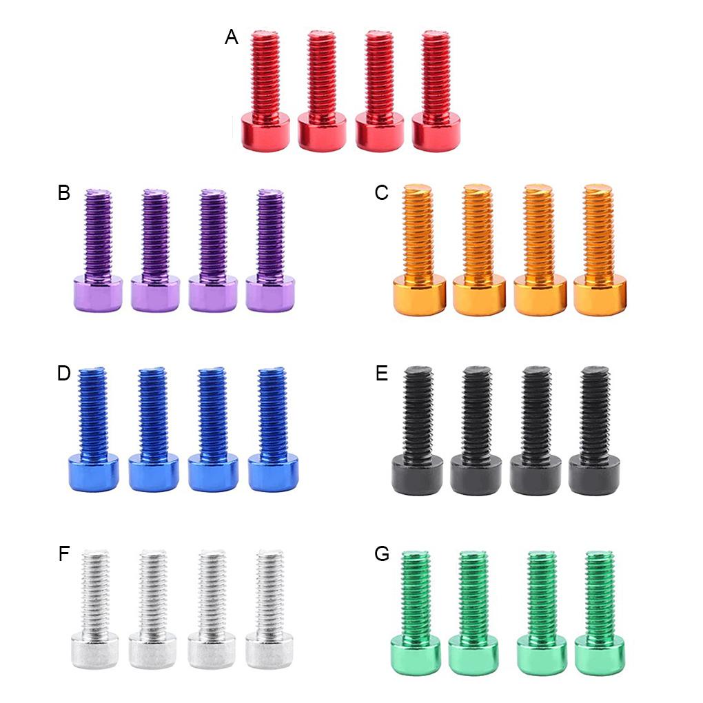 Set 4 Ốc Vít Gắn Bình Nước Xe Đạp Leo Núi Màu Sắc Trơn Thay Thế