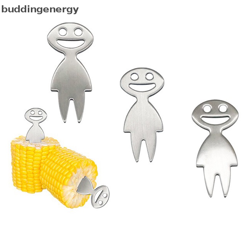 Set 1 / 5 Nĩa Ăn Trái Cây / Tráng Miệng Bằng Thép Không Gỉ Kiểu Dáng Hoạt Hình Dễ Thương Cho Bé