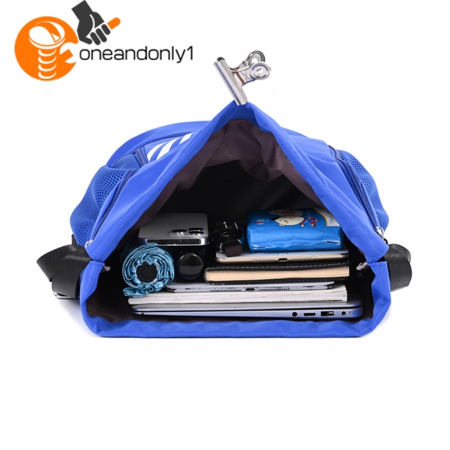 Balo Dây Rút Thể Thao Bằng Vải Oxford Chống Nước Sức Chứa Lớn Có Túi Bên Hông