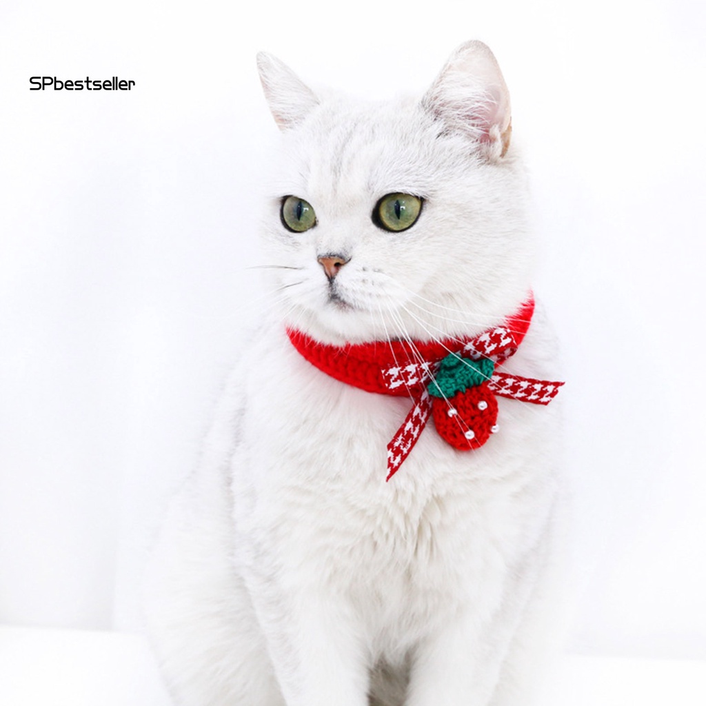 Khăn Choàng Cổ Trang Trí Hình Dâu Tây Thời Trang Đáng Yêu Dành Cho Thú Cưng