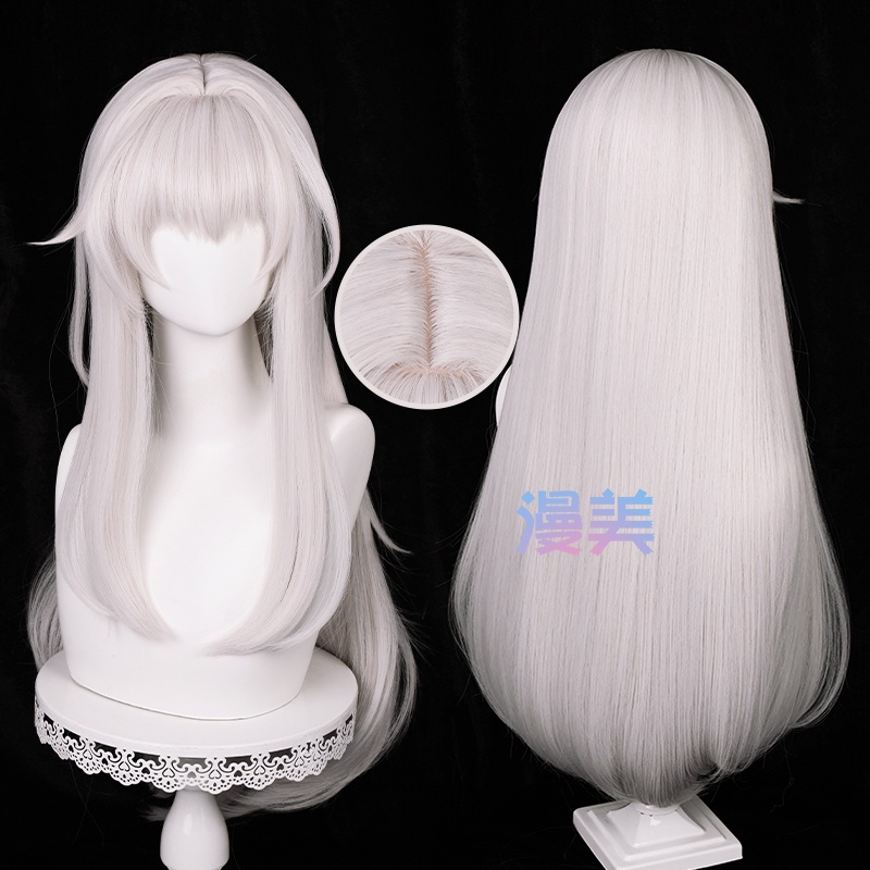 Game Honkai: Star Rail Clara Cosplay Wig 75cm Long Straight Wig Pink Silver White Wig Cosplay Anime Wigs Heat Resistant Synthetic Wigs