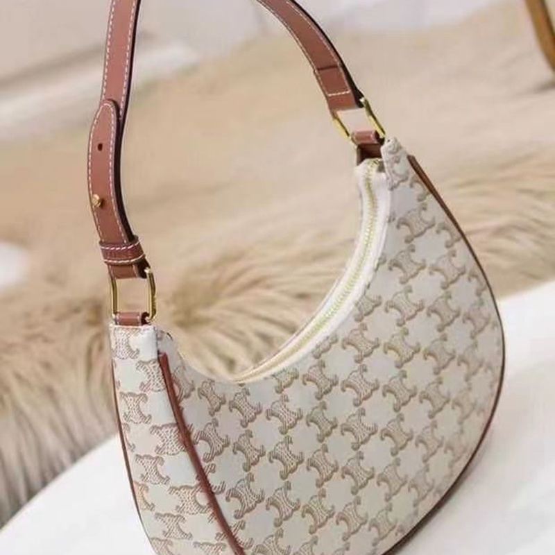 Ielgy Túi Xách Đeo Một Nửa Vai Hình Bán Nguyệt Và Hoa Cổ Điển Hợp Thời Trang Cho Nữ