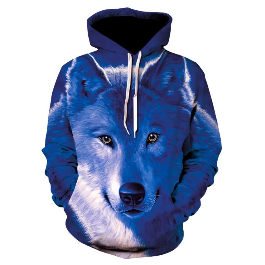 Áo Hoodie In Hình Sói 3D Thời Trang Hip Hop Dành Cho Nam Và Nữ