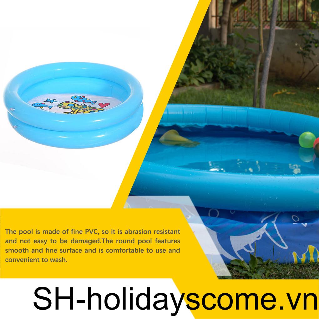 Bể bơi Bơm Hơi Hình Tròn In Họa Tiết Đáng Yêu Chống Rò Rỉ Tiện Dụng Cho Bé