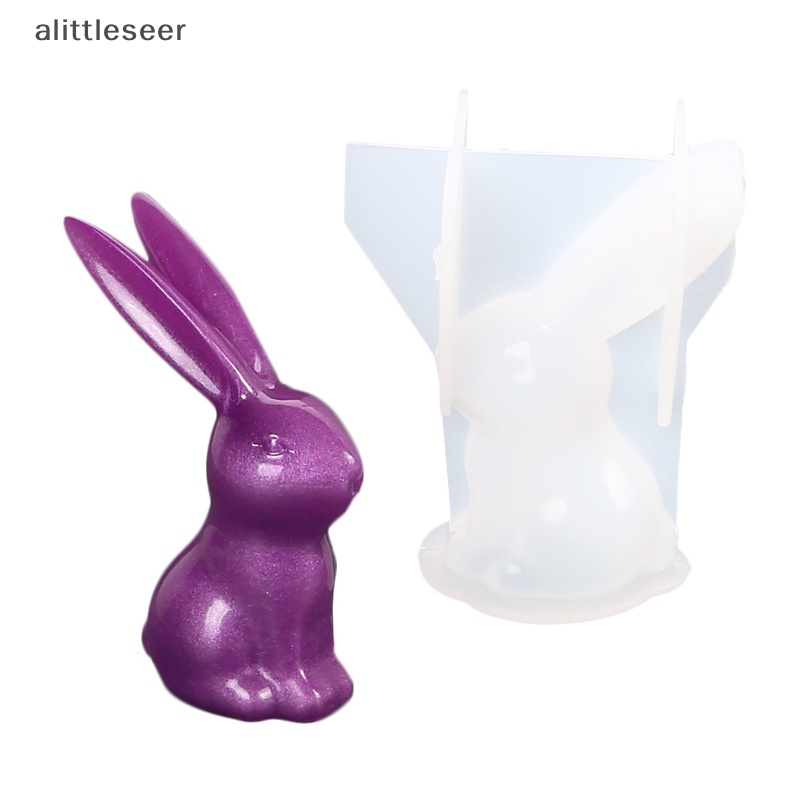 Khuôn Silicone Hình Thỏ 3D Làm Nước Hoa Epoxy DIY