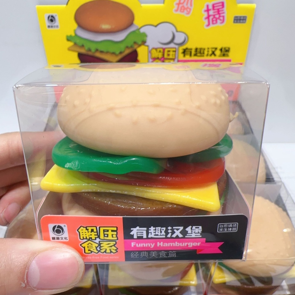 Mới Đồ Chơi Xốp Squishy Giảm Stress Hình Hamburger Dễ Thương Cho Bé