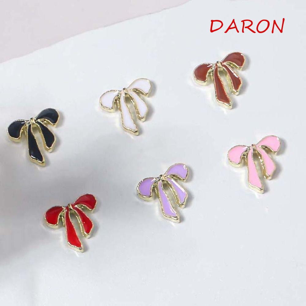 Móng Tay Giả Thắt Nơ DARON|Phụ Kiện Trang Trí Móng Tay Hình Nơ Bằng Hợp Kim Nhiều Màu Xinh Xắn