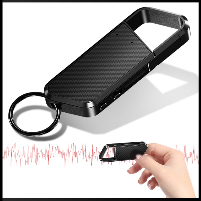 Bút Ghi Âm Giọng Nói Giảm Tiếng Ồn Thiết Kế Nhỏ Gọn Có Móc Treo Chìa Khóa Tiện Dụng