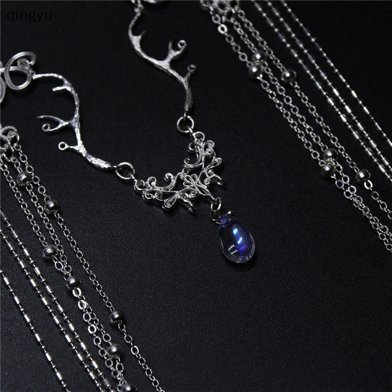 Băng Đô Cài Tóc Đính Đá Hình Giọt Nước Lấp Lánh Phong Cách Trung Hoa Cổ Điển