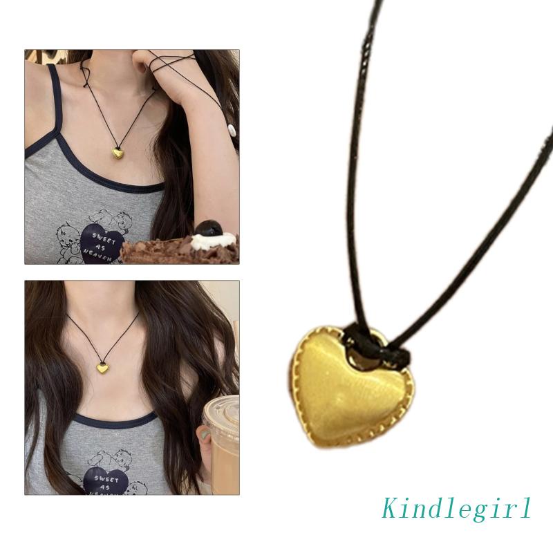 Vòng Cổ Choker Mặt Trái Tim Thời Trang Có Thể Điều Chỉnh Kích Cỡ