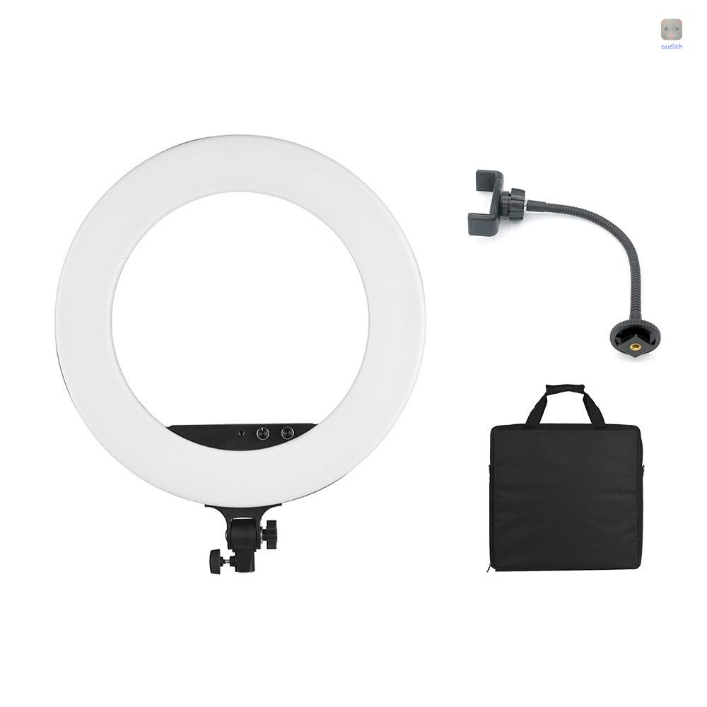 Vòng Đèn LED Andoer 18inch 80W 3200K-5800K Hai Màu Kèm Túi Đựng Điện Thoại Dùng Trong Studio Chụp Ảnh