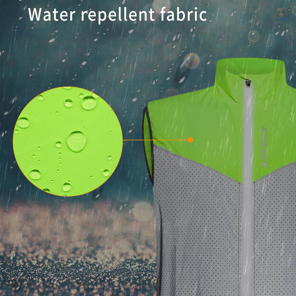 Wosawe Áo Khoác Không Tay Phản Quang Thoáng Khí Chuyên Dụng Chạy Bộ Đạp Xe Ban Đêm