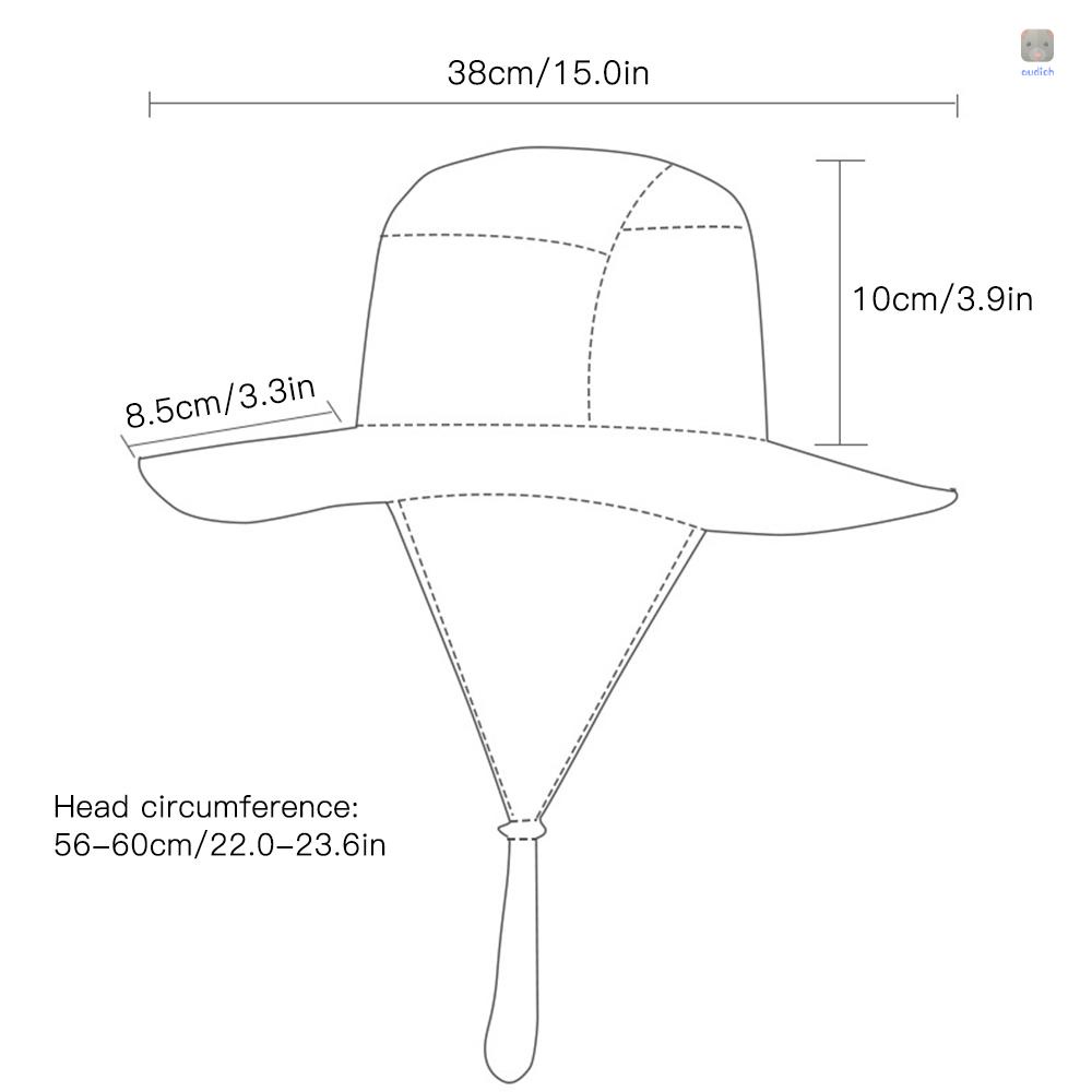 Mũ Rộng Vành Chống Nắng Kèm Tấm Che Cổ Tiện Dụng Mang Theo Du Lịch / Cắm Trại / Câu Cá