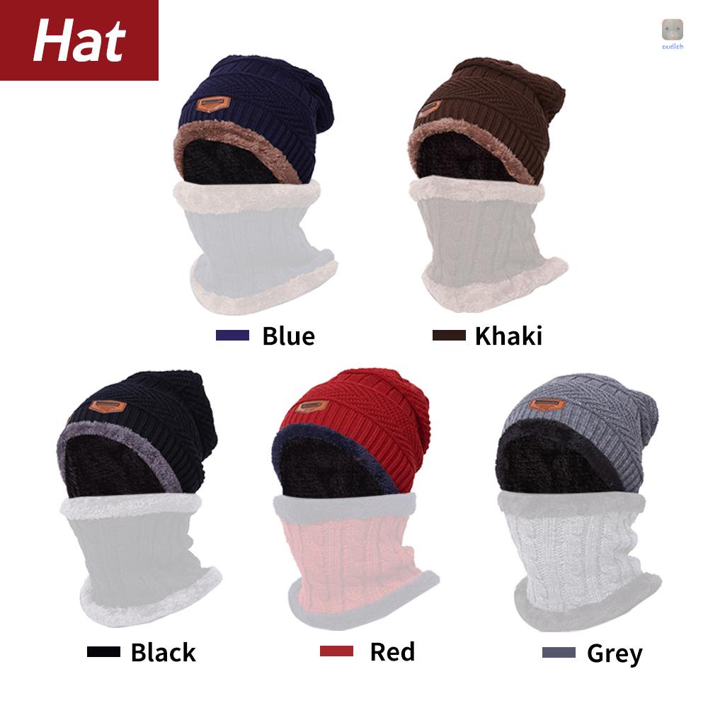 Mũ Trùm Đầu Dệt Kim Giữ Ấm Mùa Đông Phong Cách Thể Thao Cho Nam Nữ