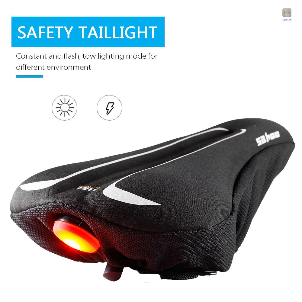 Vỏ Bọc Yên Xe Đạp Bằng Silicon Gel Mềm Kèm Đèn Đuôi Xe