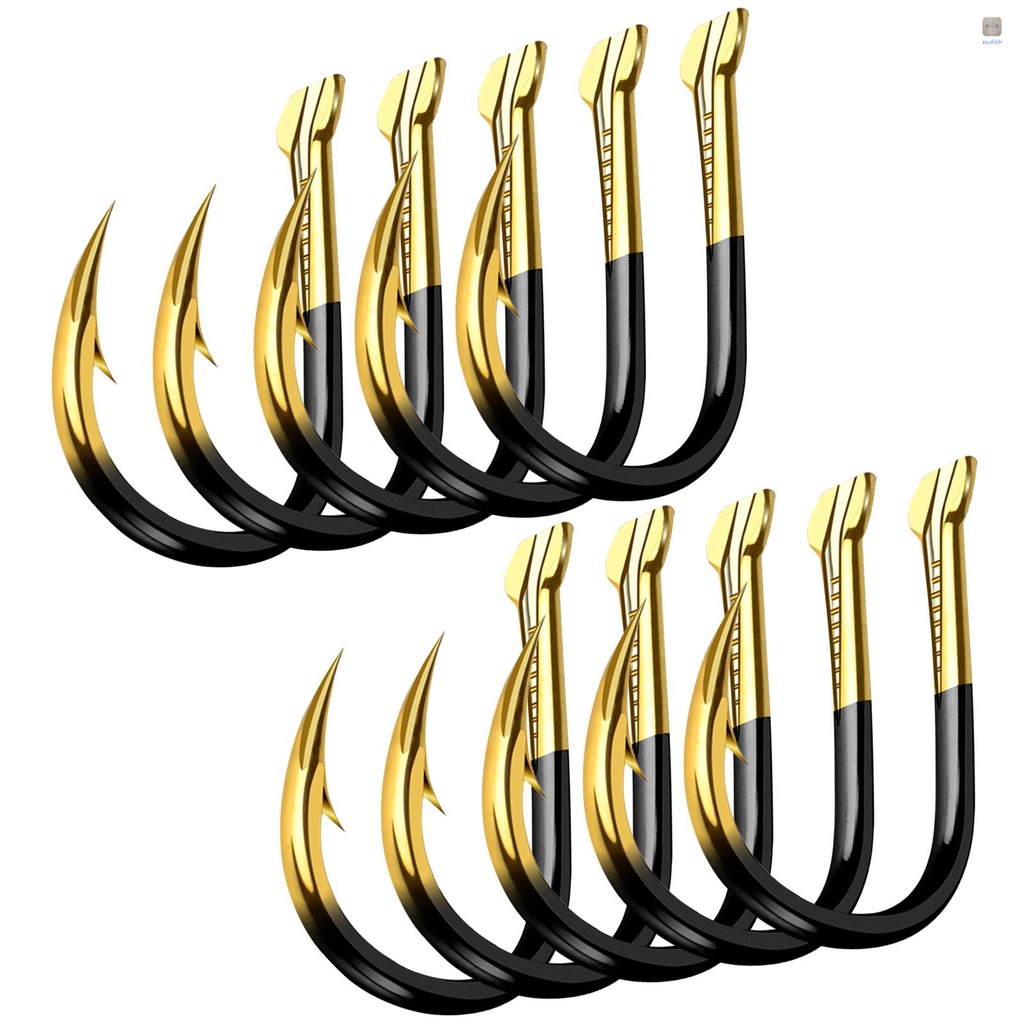 Set 10 Lưỡi Câu Cá Bằng Hợp Kim Chất Lượng Cao