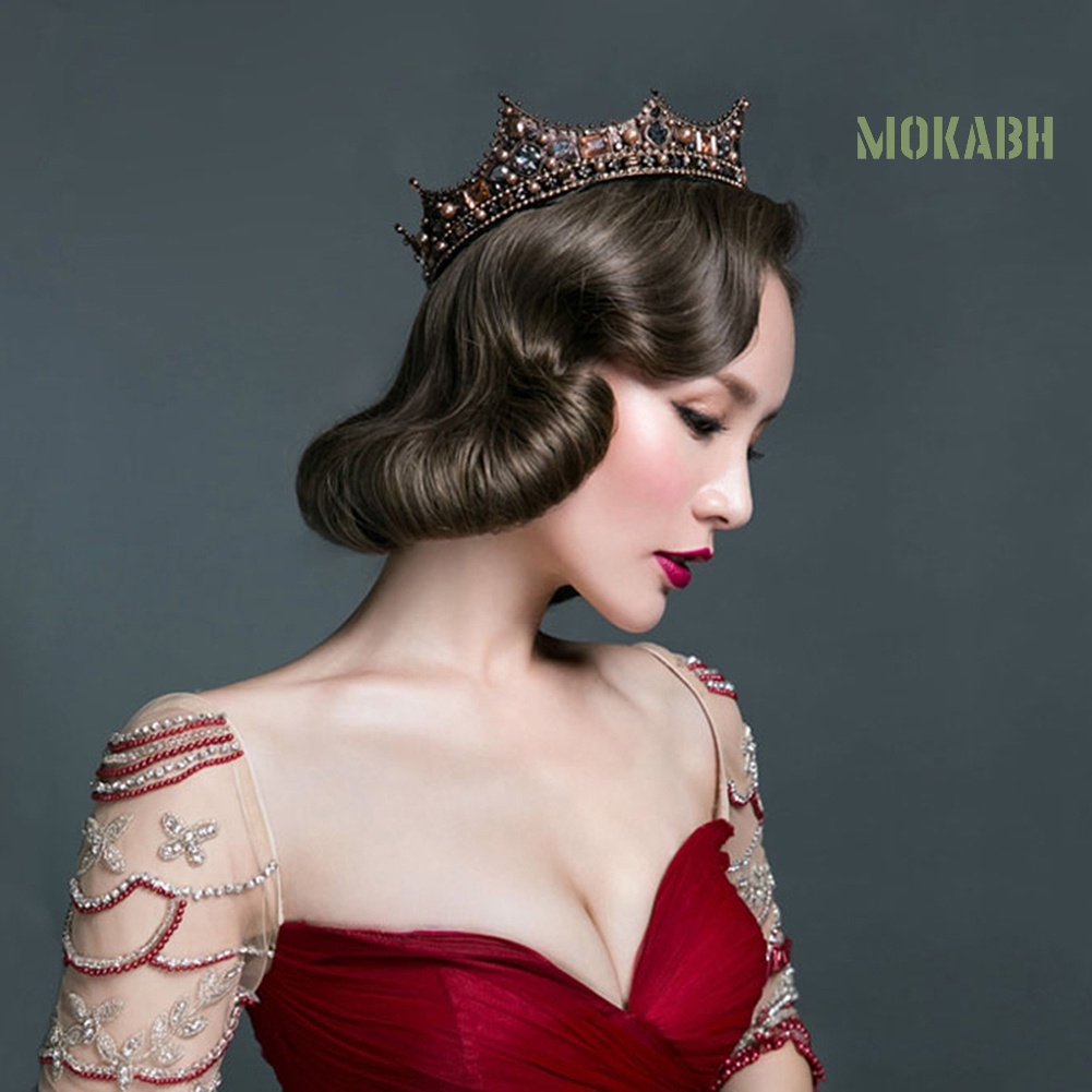 Cài Tóc Hình Vương Miện Nữ Hoàng Phong Cách Baroque Cổ Điển