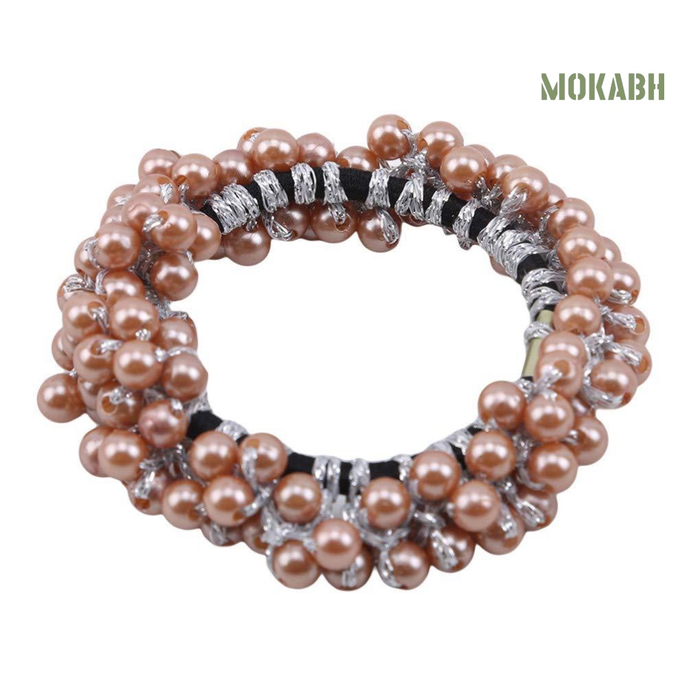 Dây Cột Tóc Co Giãn Đính Ngọc Trai Giả Thời Trang Cho Nữ