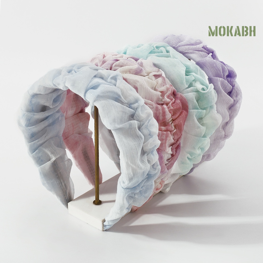 Băng Đô Vải Tuyn Chống Trượt Màu Sắc Gradient Thời Trang Cho Nữ