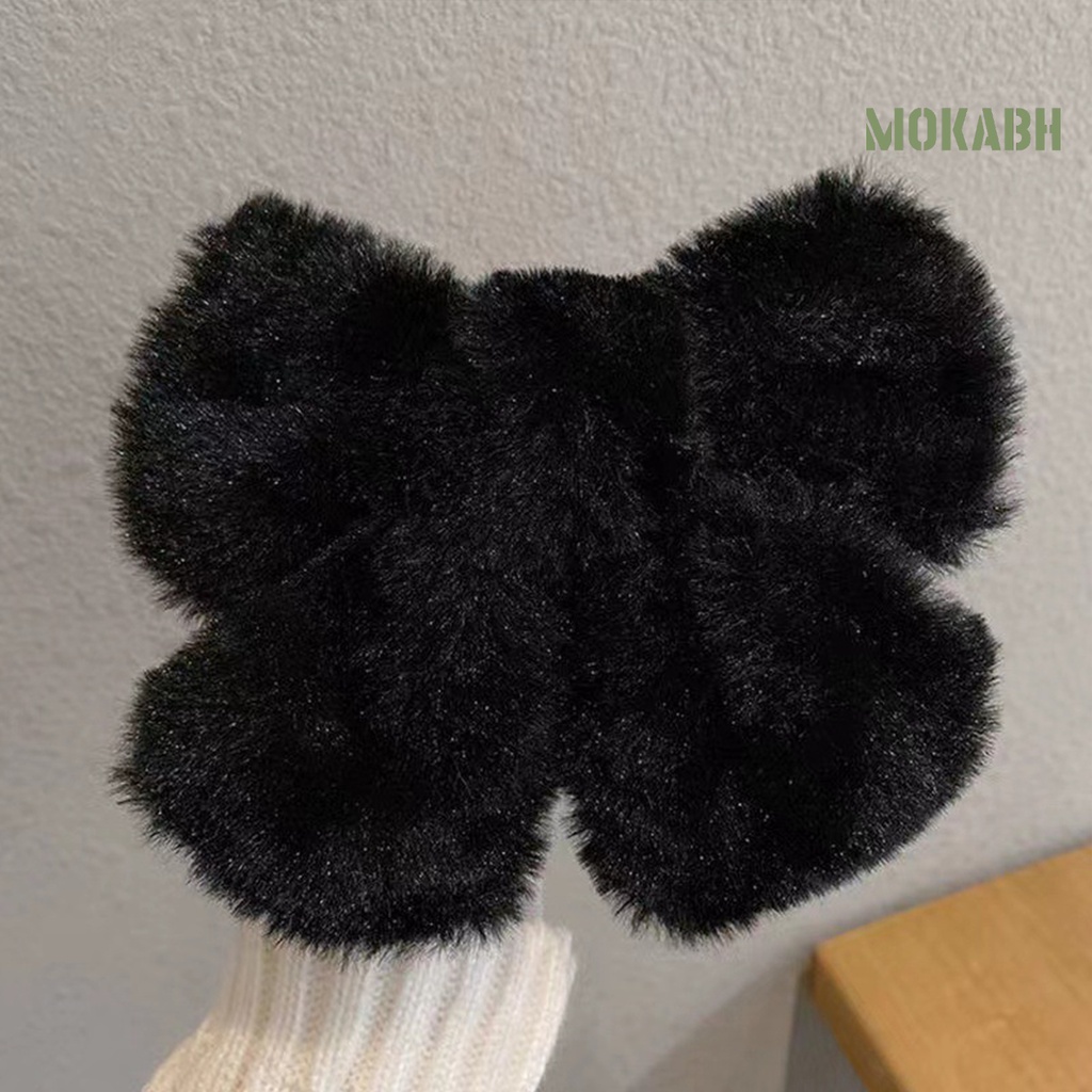 [Mok Abh] Kẹp Tóc Đính Nơ Lớn Co Giãn Không Trơn Nhẹ Nhàng Trang Trí Tóc Thủ Công Tinh Tế