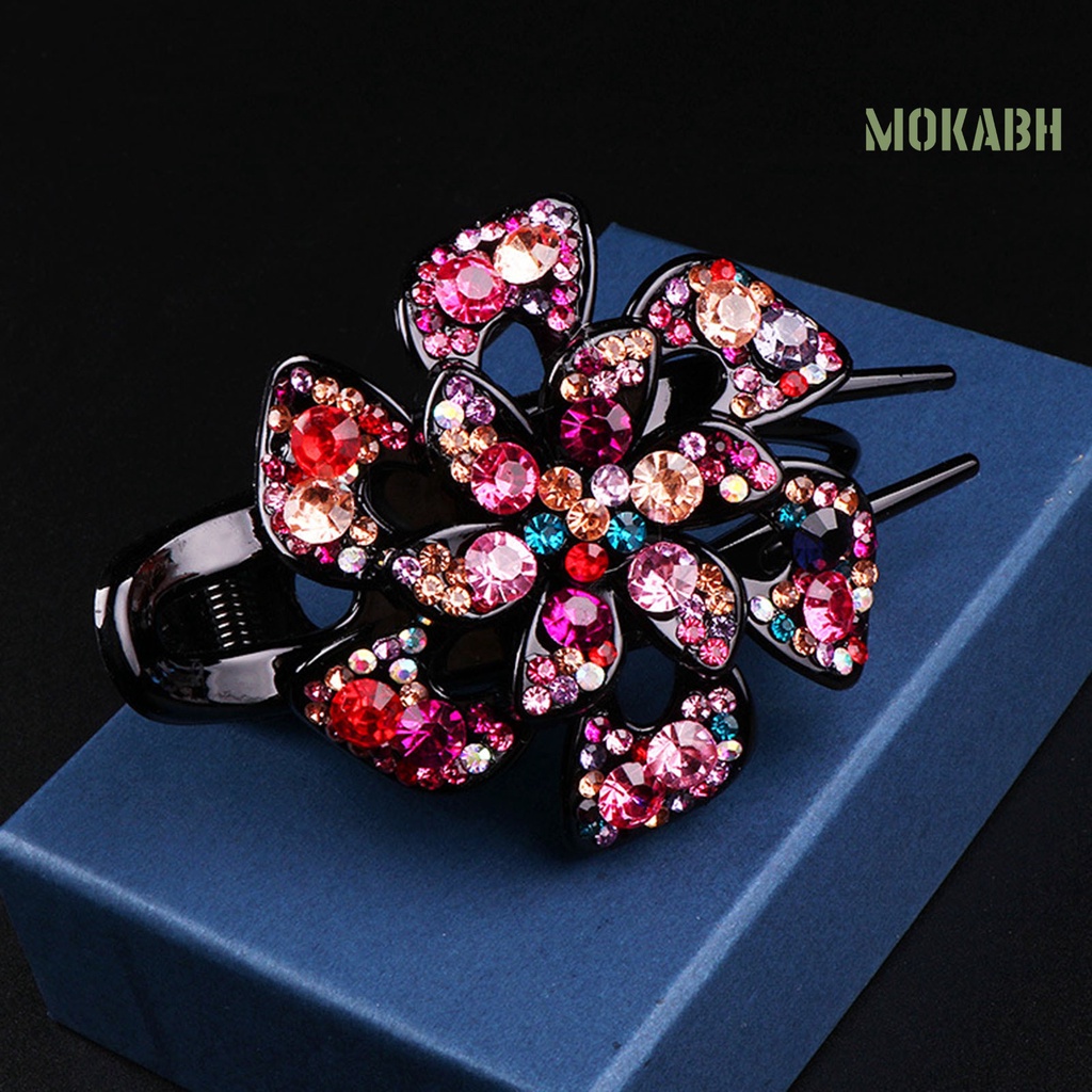 Kẹp Tóc Đính Đá Chống Trượt Bằng Chất Liệu Acrylic Thời Trang Dành Cho Nữ