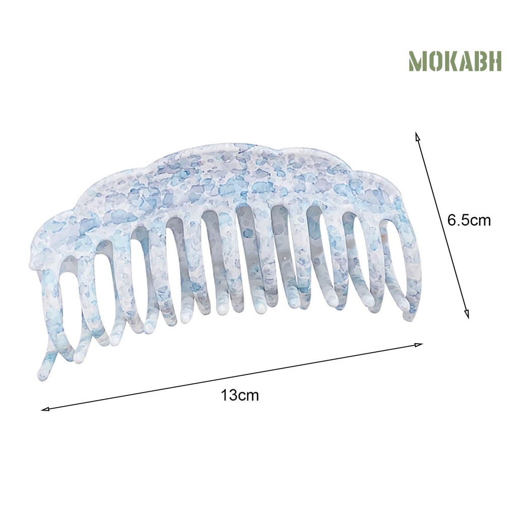 [Mok Abh] Kẹp Tóc Nhựa Siêu Nhẹ Có Răng Lược Siêu Nhẹ Kiểu Dáng Đơn Giản Cho Nữ