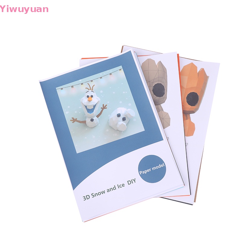 Mô Hình Nhân Vật Groot Olaf 3D Bằng Giấy Thủ Công Dùng Trang Trí Mới