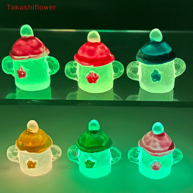 Mô Hình Bình Sữa Em Bé mini Màu Dạ Quang Trang Trí Nhà Búp Bê