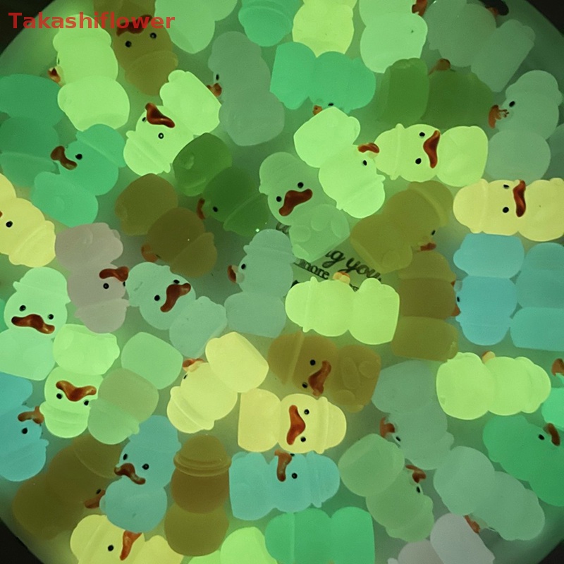 Bộ 5 Vịt Đồ Chơi Bằng Nhựa Phát Sáng Trong Bóng Tối Trang Trí Nhà Búp Bê