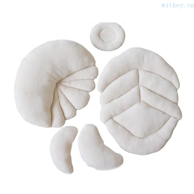 Bộ 5 Túi Đựng Đạo Cụ Chụp Ảnh Hình Bán Nguyệt / Mặt Trăng Độc Đáo Thời Trang Cho Bé Sơ Sinh