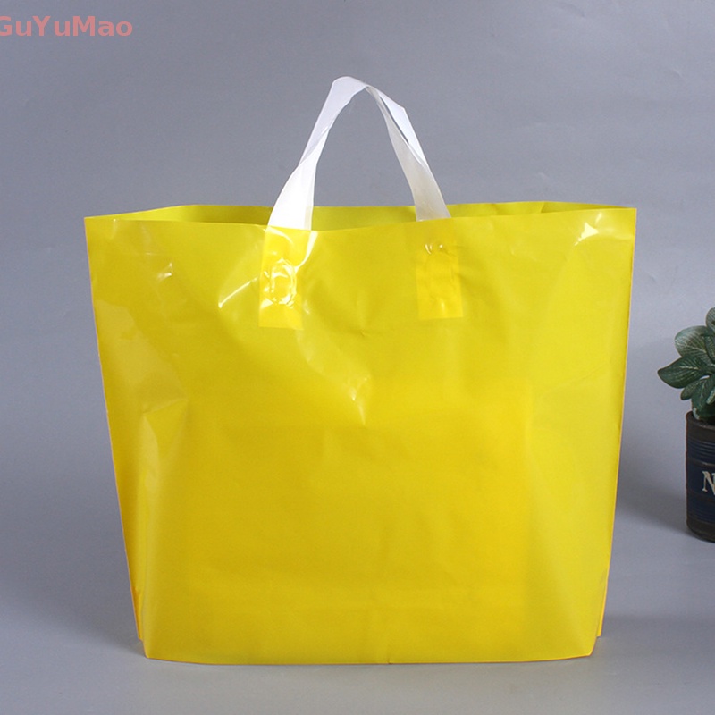 Set 5 Túi Mua Sắm Có Tay Cầm Bằng Nhựa Dày Dặn