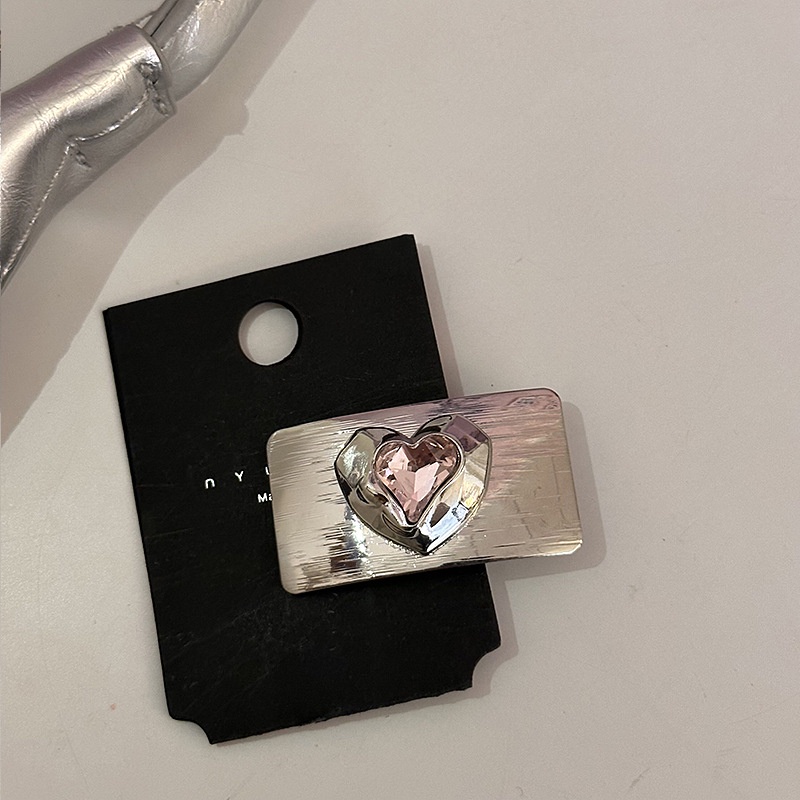 Kẹp Tóc Mỏ Vịt Hình Vuông Bằng Kim Loại Kiểu Hàn Quốc