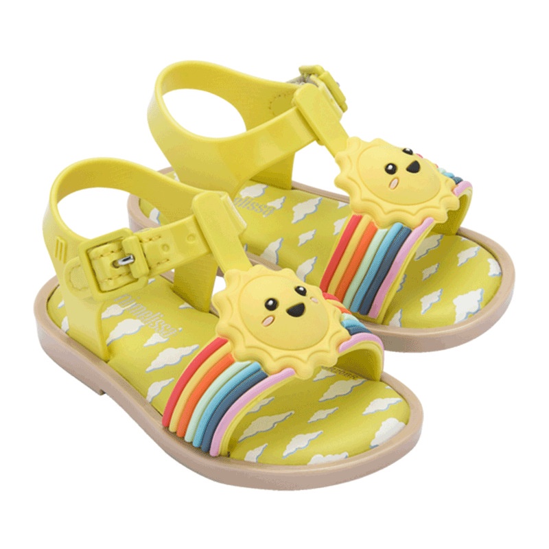 Hàng Có Sẵn Giày Sandal Nhựa Melissa Mini Màu Cầu Vồng Cho Bé Đi Biển