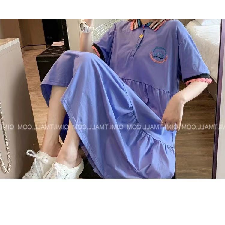 YHTN váy bầu babydoll đầm bầu đẹp bigsize xinh Thời trang dễ thương váy bầu suông