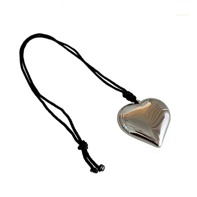 Vòng Cổ Choker Mặt Trái Tim Lớn Dễ Thương Cho Nữ