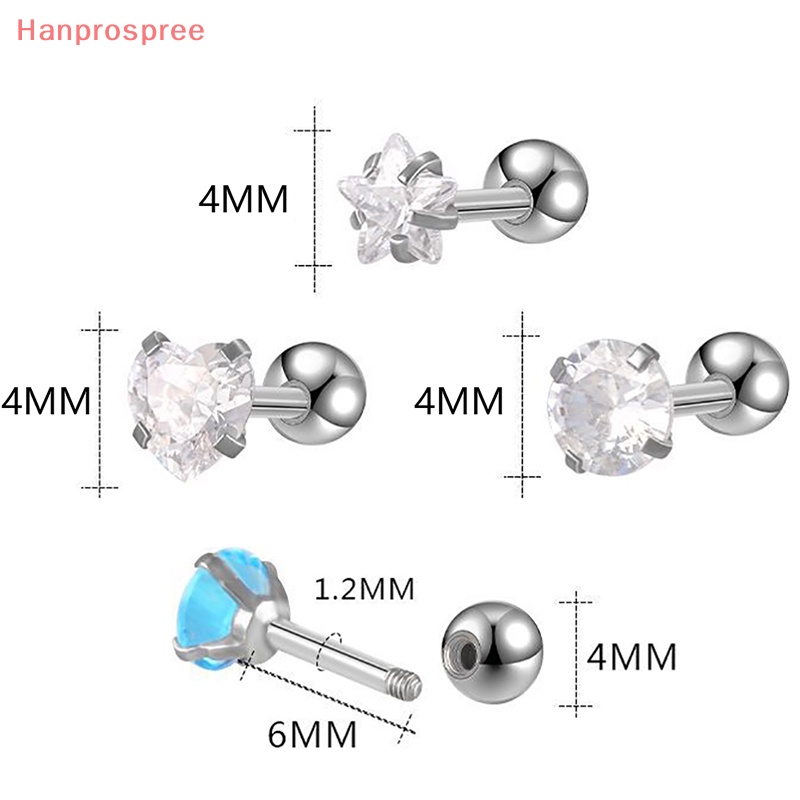 1 Đôi Khuyên Tai Pha Lê Nhiều Màu 4mm Cho Nữ