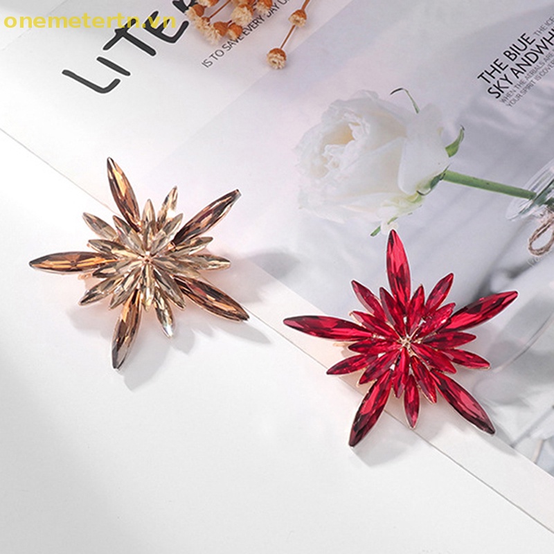 Ghim Cài Áo Hình Bông Tuyết Đính Đá Nhiều Màu Sắc Thời Trang Dành Cho Nữ