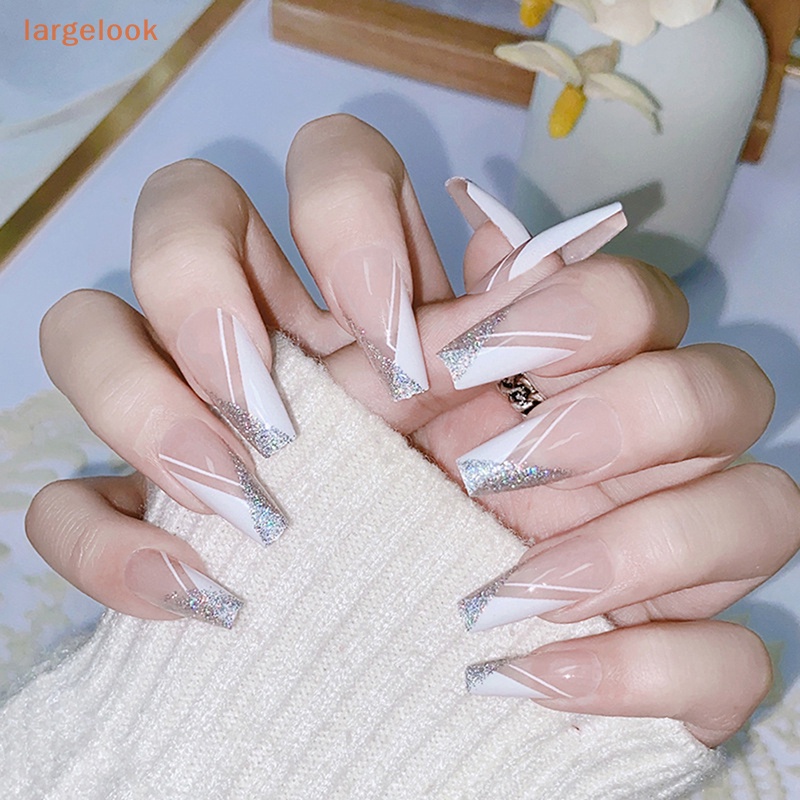 Bộ 24 Móng Tay Giả Múa Ba Lê Dạng Nhấn