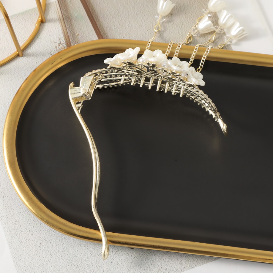 Kẹp Tóc Hình Hoa Đính Ngọc Trai Nhân Tạo Thời Trang