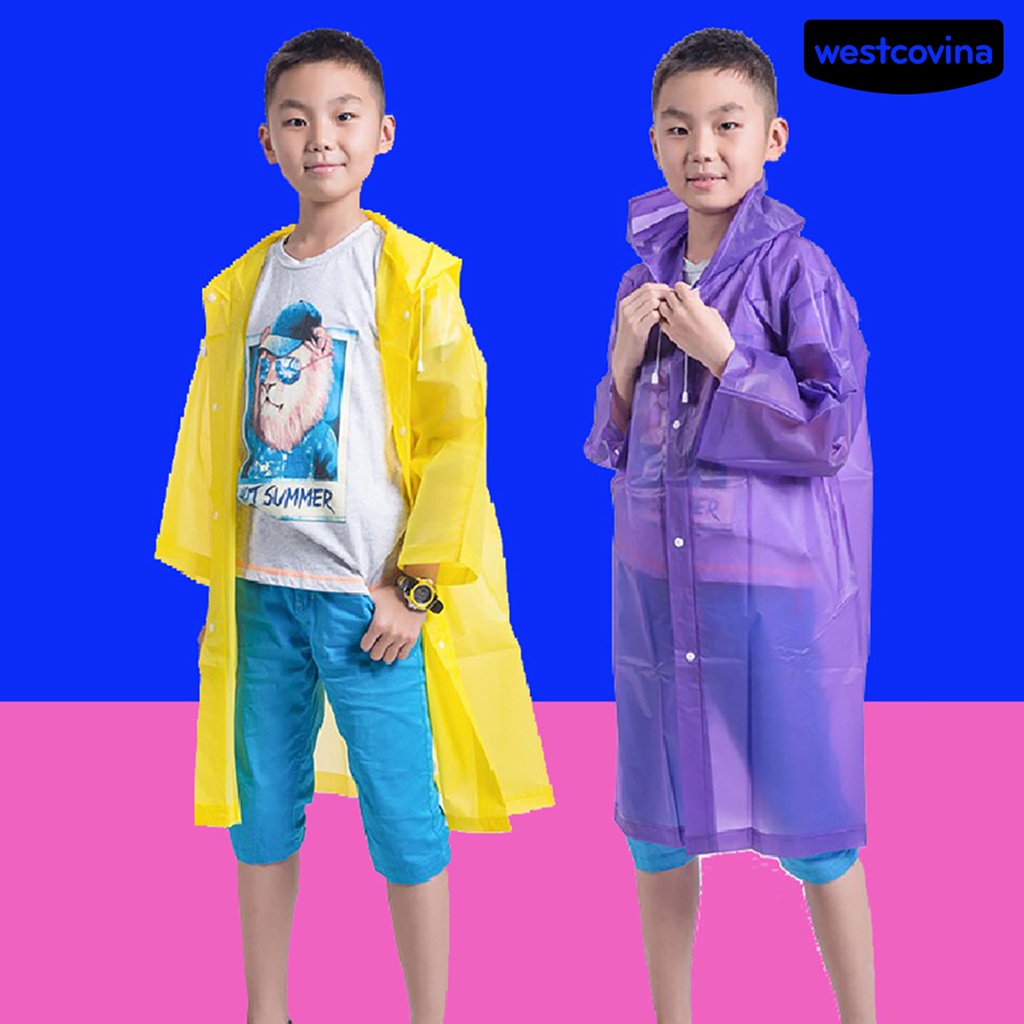 [COD]☁Áo Mưa Nhiều Màu Sắc Chống Gió Nhanh Khô Tiện Lợi Dành Cho Trẻ Em