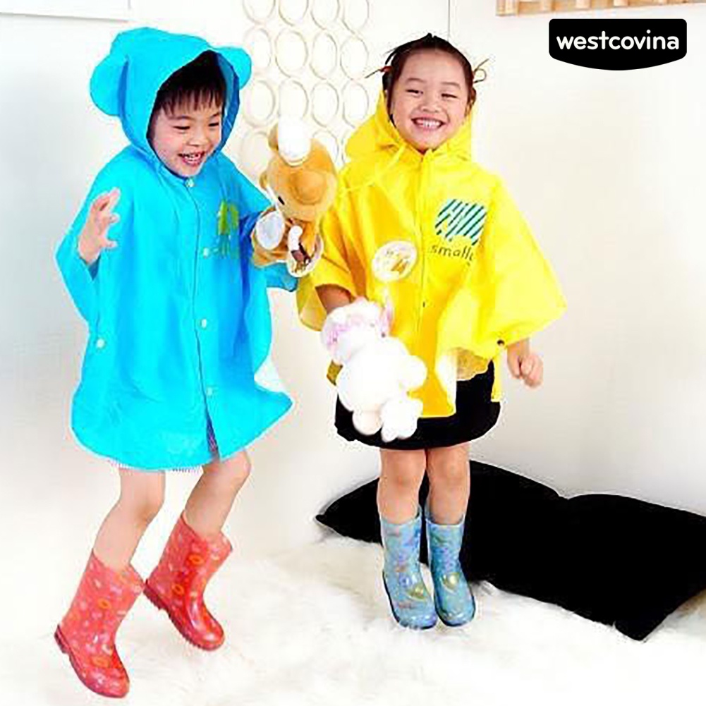 [COD]☁Áo Mưa Chống Thấm Nước Thiết Kế Tai To Dễ Thương Cho Bé 44934 Tuổi