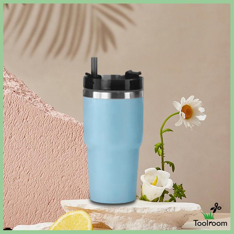 Cốc Uống Nước Có Ống Hút Và Nắp Bằng Thép Không Gỉ Sturdy