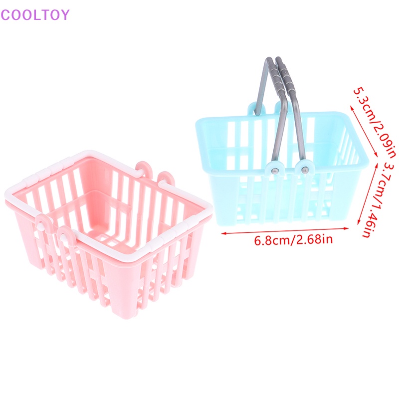 Set 2 Giỏ Mua Sắm Mini Đồ Chơi Dành Cho Nhà Búp Bê