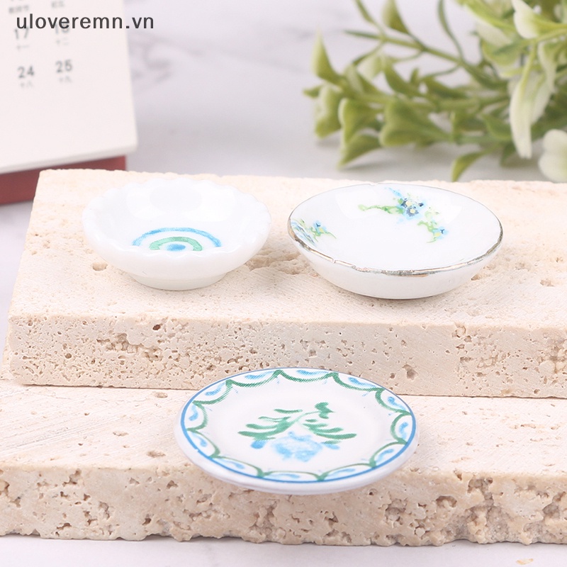 Set 2 Dĩa Thức Ăn Tỉ Lệ 1: 12 Dùng Để Trang Trí Nhà Búp Bê