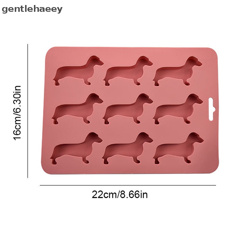 1 Khuôn Làm Đá / Chocolate Hình Dachshund 3D Độc Đáo Tiện Dụng