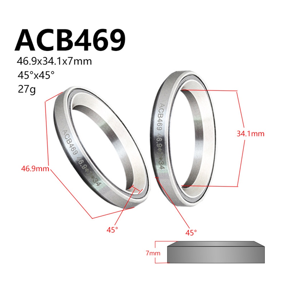 Vòng Bi Bằng Thép 1.5 1 1 / 8inch 45 / 36 Góc 38 / 39 / 41 / 41.8 / 46.9 / 49 / 52mm Cho Xe Đạp