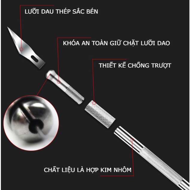 Bộ Dao Điêu Khắc Hợp Kim Nhôm