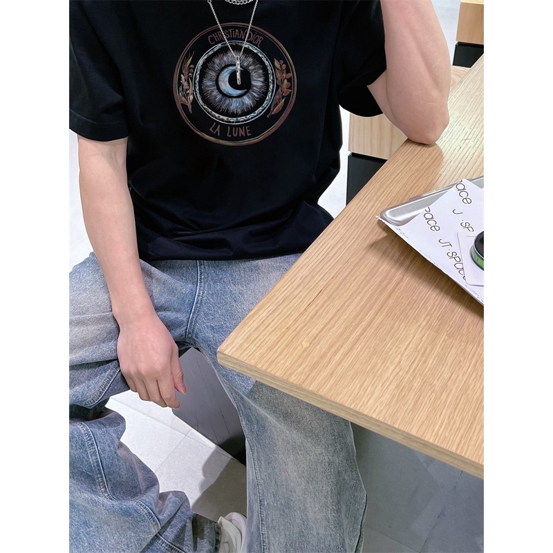 Áo Thun Unisex Cổ Tròn Tay Ngắn In Chữ Di88or88- Thời Trang Xuân Hè 2023